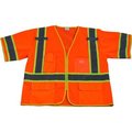Petra Roc Inc Petra Roc Two Tone DOT Surveyors Vest, ANSI Class 3, Polyester Mesh, Orange, S/M OVM3-CB1-S/M